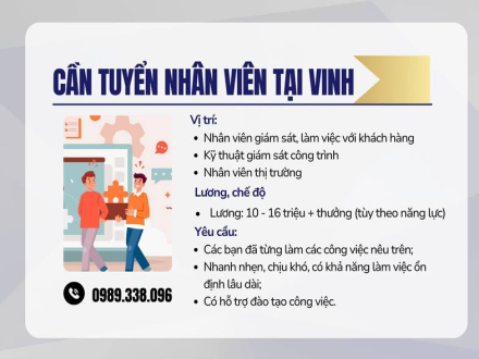 4 TUYỂN NHÂN VIÊN GIÁM SÁT CÔNG TRINH VÀ NHÂN VIÊN THỊ TRƯỜNG CÔNG TY CPXD&TM DOCOMAT NGHỆ AN