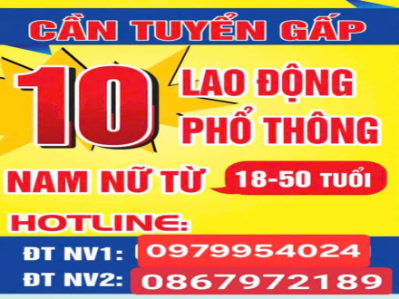4 TUYỂN DỤNG CÔNG NHÂN LÀM VIỆC TẠI CÔNG TY TNHH THƯƠNG MẠI SẢN XUẤT LUÂN NINH TẠI HÀ NỘI